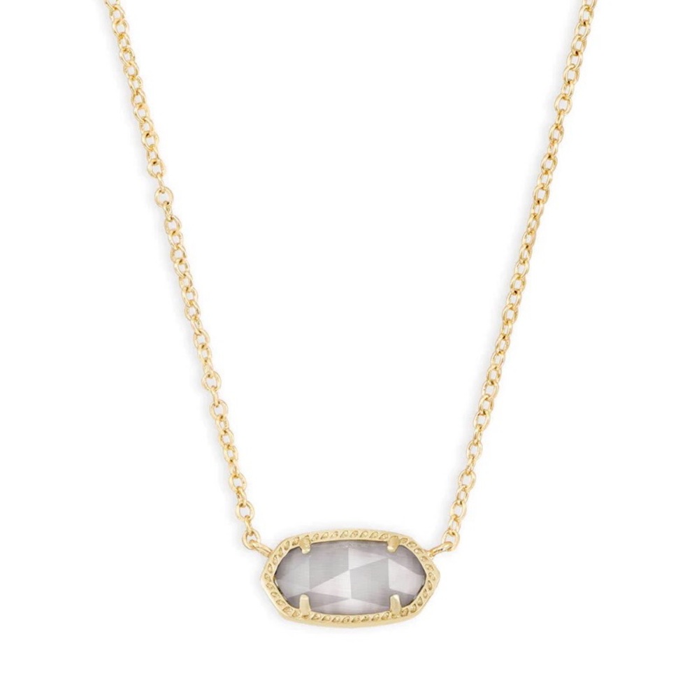 Kendra Scott Elisa Gold Pendant Necklace in Slate